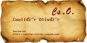 Csellár Olivér névjegykártya